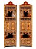 A Pair of Moorish Style Mother-of-Pearl Inlaid Corner Cabinets 