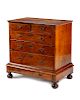 A George III Inlaid Mahogany Chest on Stand