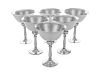 A Set of Six Danish Silver Champagne Coupes
