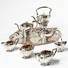 Seven-piece Watson Sterling Silver Tea and Coffee Service