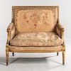 Louis XVI-style Giltwood and Tapestry-upholstered Canape