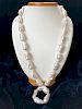 Fine 14mm-19mm White Baroque Fresh Water Pearl Necklace