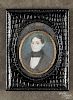 Miniature portrait of a gentleman, early 19th c., 2 1/2'' x 2''.