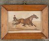 Miniature Currier & Ives lithograph, copyright 1861, titled The Trotting King - St. Julien