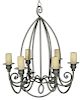Provincial Style Wrought Iron Chandelier