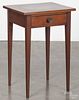 Pennsylvania Federal cherry one-drawer stand, 19th c., with tapered legs, 26 3/4'' h., 17 1/2'' w.