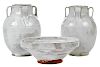 Three Pieces Jugtown Chinese White Pottery