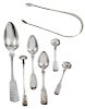 Group of coin silver flatware