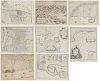 Eight 18th Century British Fortification Maps