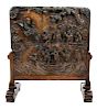 Chinese Carved Stone Table Screen
