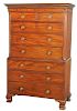 George III Carved Mahogany Chest on Chest