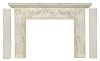 Neoclassical Carrara Marble Fireplace Surround