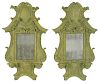 Pair Provincial Louis XIV Style Carved Mirrors