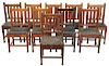 Assembled Set Ten Roycroft Side Chairs