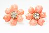Van Cleef & Arpels Rose De Noel Flower Coral Diamond