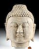 18th C. Chinese Qing Stone Buddha Head