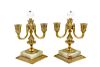A Pair of Pairpoint Gilt Metal and Onyx Candelabra