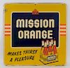 Stous Mission Orange Embossed Tin Advertising Sign