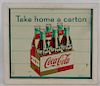 Take Home A Carton Coca-Cola Advertising Sign