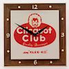 Cliquot Club Advertising Lighted Clock Sign