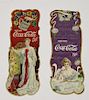 2PC C.1904 Coca-Cola Cardboard Paper Bookmarks