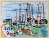 Attrib. Raoul Dufy Fauvist French Marina Painting