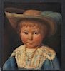 19C Dutch Realist Portrait Painting of a Young Boy