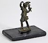 19C French Miniature Bronze Sculpture of a Jester