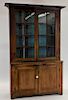19C American Country Step Back Cupboard Bookcase