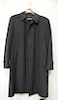 Canali men's wool blend dark grey coat, size large - extra large (new price $2,000.00 - $4,000.00). lg. 52 in.