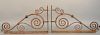 Pair of large wrought iron brackets. ht. 19 1/2 in., lg. 34 in.