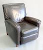 Bradington Young leather reclining chair. ht 39 in., wd. 34 in.