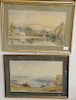 Pair of Philip Mitchell (1814-1896), watercolor, mountainous landscape with lake, both signed Philip Mitchell, sight size 11" x 18"