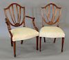 Set of eight Baker Historic Charleston Federal style dining chairs to include two armchairs and six side chairs. ht. 38" in.