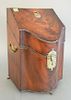 Mahogany knife box with fitted interior. ht. 14 1/2 in., wd. 9 in.