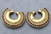 Pre-Columbian Gold Quimbaya Tumbaga Earrings, Pair