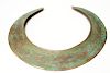 Patinated Brass Cuff Necklace