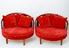 Adrian Pearsall Manner Barrel Lounge Chairs, Pair