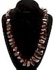 Natural Dark Amber Graduated Beads Necklace