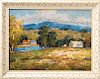 M Penny "Rural Landscape w River" Oil on Canvas