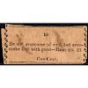 c. 1790 Unique One Cent Printed Denomination Church Money Biblical Quote Ticket