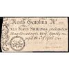 Colonial Currency. North Carolina April 4, 1748 40 Shillings Drum, Cannon, Flags