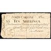 Colonial Currency, North Carolina March 9, 1754 10 Shillings BIRD Vignette Fine
