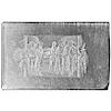 c. 1860-70 Hand-Engraved Steel Printing Plate Depicting 1777 Battle of Saratoga
