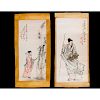 GROUP OF TWO CHINESE PRINT SCROLLS, SIGNED AND MARKED