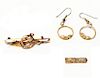 Victorian 14K & 10K Yellow Gold Jewelry Group of 3