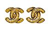Chanel CC Logo Earclips, 1980-90s