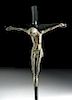 19th C. European Brass Votive Figure - Jesus Christ