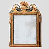 Louis XVI Provincial Carved Giltwood and Painted Mirror