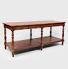 French Provincial Stained Oak Draper's Table